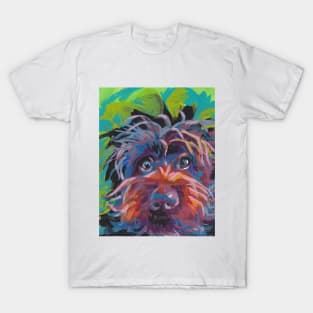 WireHaired Pointing Griffon Bright colorful pop dog art T-Shirt